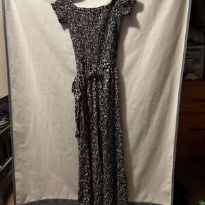 Lulu's Black and White Maxi Dress